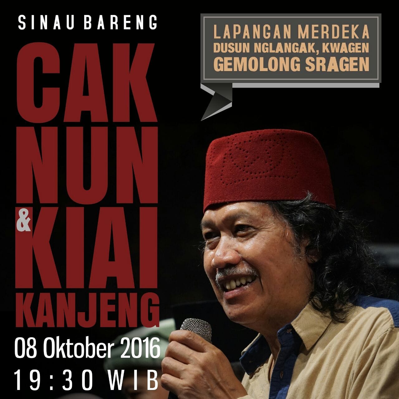 Sinau Bareng Cak Nun KiaiKanjeng, Gemolong, Sragen, 08 Oktober 2016