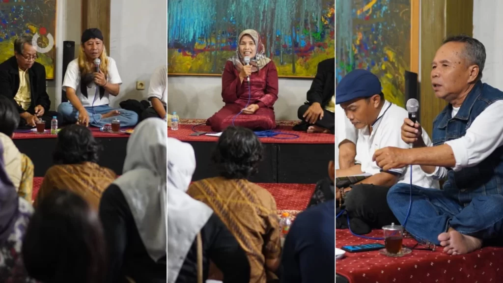 Bey Saptomo, Ngatilah, dan Budi Sardjono hadir di Sastraliman edisi September 2022 di Rumah Maiyah Yogyakarta.